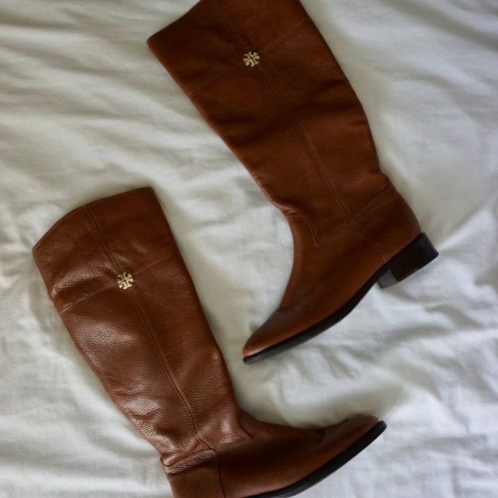 Tory Burch Brown Jolie Riding Boots: 7.5